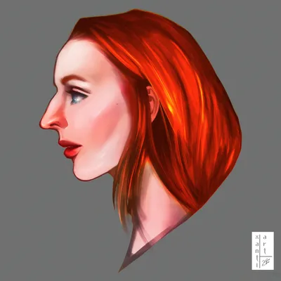 Иллюстрация Девушка в профиль в стиле 2d | Illustrators.ru