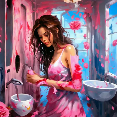 Красивая молодая женщина с удовольствием в ванной :: Стоковая фотография ::  Pixel-Shot Studio