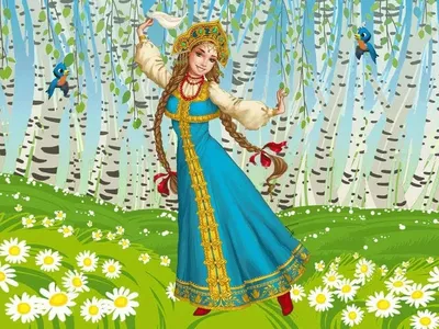 Иллюстрация Девушка-весна в стиле персонажи | Illustrators.ru