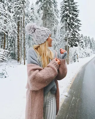 Девушка с каре в шапке зимой (61 фото) - картинки modnica.club