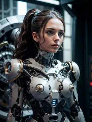 AI картинки: роботы девушки (промпты есть) | Пикабу