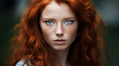 красивая девушка с рыжими волосами смотрит Stock Photo | Adobe Stock