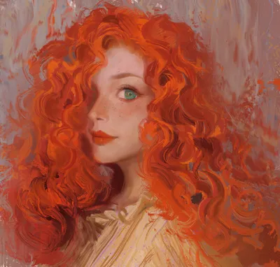 Портрет красивой молодой девушки с рыжими волосами Stock Photo | Adobe Stock