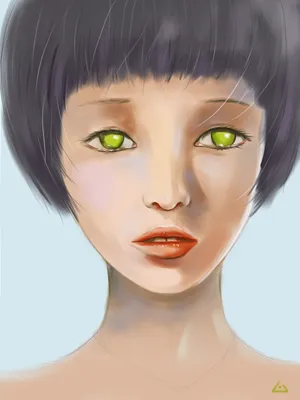 Каре зеленый цвет глаз у девушки - 65 фото