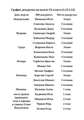 Дежурство в школе | Oвсепян Виктория