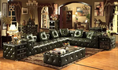 Современный надувной диван для гостиной, кожаный китайский диван, Роскошный  складной U-образный диван, мебель для гостиной, MZY | AliExpress