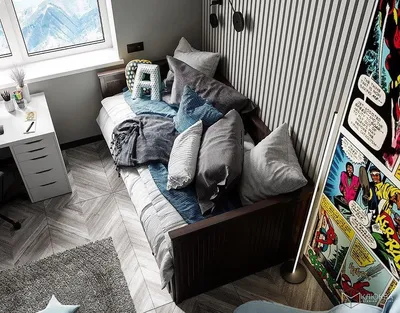 Дизайн Маленькой Спальни 9-10 кв.м: 5 идей и 99 фото (реальные) | Маленькие  белые спальни, Дизайн крошечного дома, Планировки спальни
