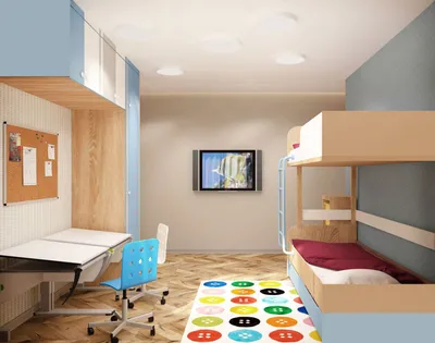 Дизайн детской 9 кв.м - фото, интерьер детской комнаты площадью 9 кв м