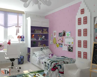 Дизайн-проект детской комнаты 17 кв. м с присоединенной лоджией, для  мальчика | Студия Дениса Серова
