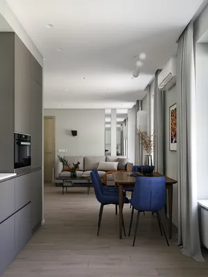 Дизайн интерьера: Кухня-гостиная 28 м кв
