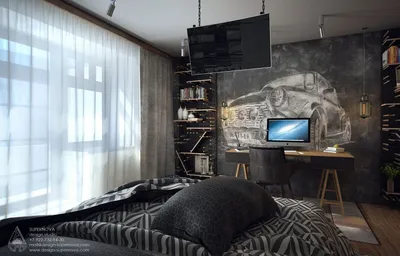Дизайн интерьера комнаты \"Дизайн комнаты для молодого человека\" | Портал  Люкс-Дизайн.RU