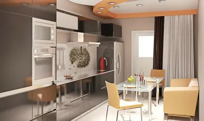 Дизайн кухни 10 кв м: фото реальных интерьеров и советы по планировке  10-метровых кухонь | Houzz Россия