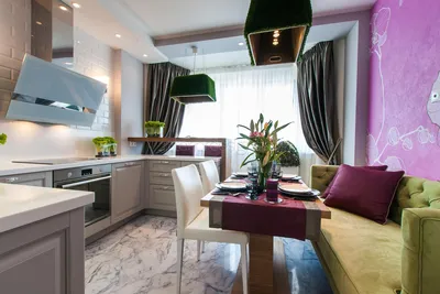 Кухня гостиная 16 кв. м. с диваном: планировка и дизайн