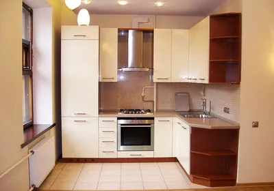 Дизайн кухни 7 кв м фото: интерьер маленькой кухни с холодильником,  угловая… | Небольшие кухни, Интерьер, Интерьер кухни