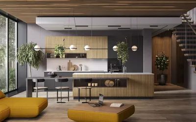 Дизайн кухни-гостиной 15 кв.метров: фото, интерьеры, планировки, стили