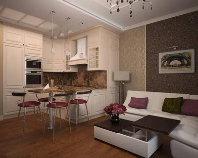 Дизайн проект кухни гостиной 16 кв м с диваном фото | Блог о ремонте и  дизайне интерьера