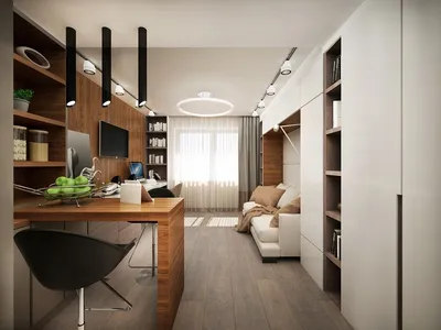 Современный дизайн квартиры студии 25 кв.м. | Дизайн интерьера | Дзен