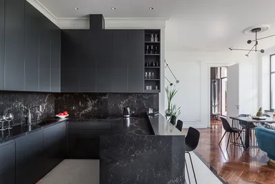 Дизайн современной кухни в черных тонах и особенности кухонь с черными  фасадами - IDM Eterno