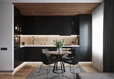 Кухня с черными матовыми фасадами – как использовать в интерьере - IDM  Eterno