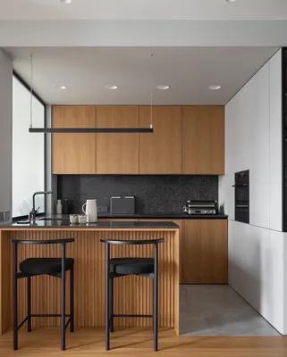 Черно-белые кухни: + 50 фото дизайна в интерьере