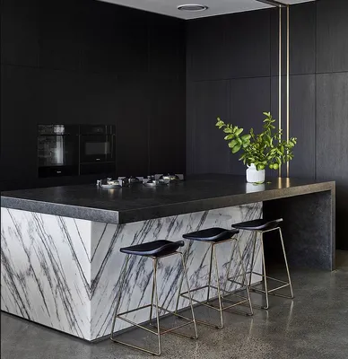 Черный цвет в дизайне интерьера кухни