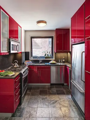 Красная кухня — 17+ фото идей, сочетания цветов