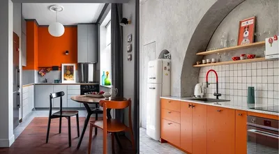 Оранжевая кухня: как создать модный дизайн, антитренды, 103 фото интерьеров  | ivd.ru
