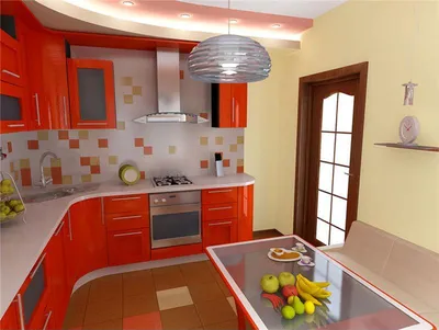 Идеи дизайна кухни в оранжевом цвете — фото реальных интерьеров и советы |  SALON