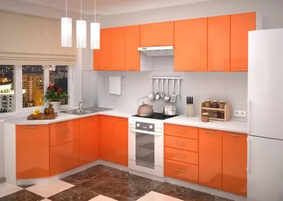 Кухня оранжевого цвета — позитивное настроение при любых обстоятельствах 25  фото - matrasi.org