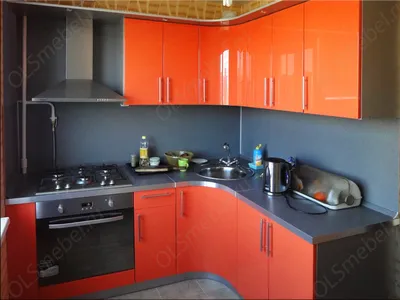 Оранжевая кухня: сочетание цвета с другими в интерьере - черным, белым,  серым, - 59 фото