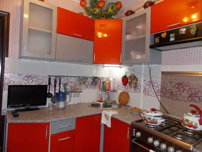Сочетание оранжевого цвета в интерьере кухни - 76 фото