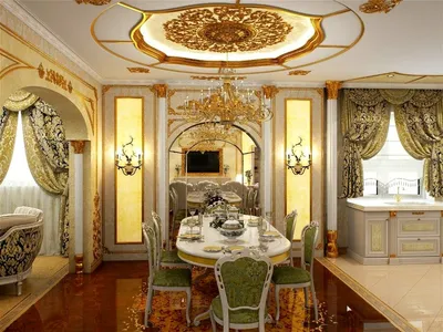 Купить элитную кухню в стиле барокко по цене 39800 руб./м.п Кухни из  массива дуба от производителя на заказ в Москве