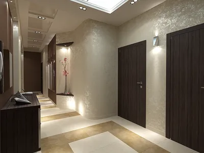 Дизайн коридора - 15 кв.м. Изначально коридор был длинным и скучным поэтому  дизайнер добавил декоративные… | Bathroom design, Living room partition,  Bedroom design