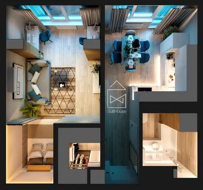 Дизайн квартиры 42 в ЖК «Первый» | Дизайн Vid