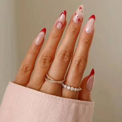 Маникюр френч на квадратные ногти с красивым рисунком (ФОТО) - trendymode.ru