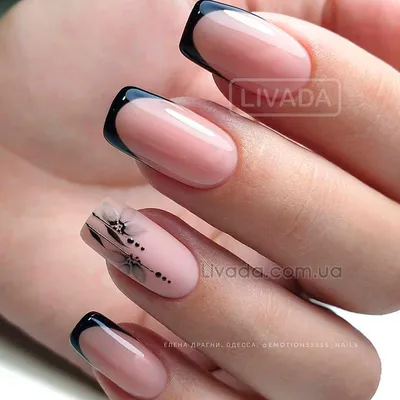 Нежный френч маникюр с рисунком (ФОТО) - trendymode.ru