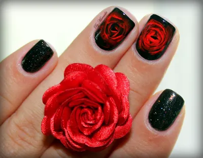 Дизайн ногтей в домашних условиях (рисунки и т.п.) - «Трафаретная роза -  Это просто и красиво! (пошаговая инструкция с фото) + НОВОЕ ВИДЕО 2015г» |  отзывы