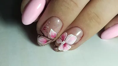 Маникюр с цветами: лучшие рисунки на ногтях (фото) | Nail art wedding,  Nails, Floral nails