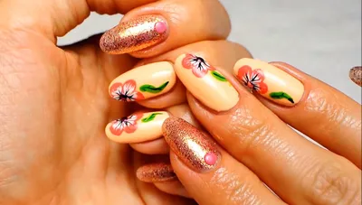 Маникюр с цветами: лучшие рисунки на ногтях (фото) | Flower nails, Nails,  Floral nails