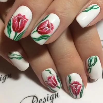 Stunning Tulip Nail Art