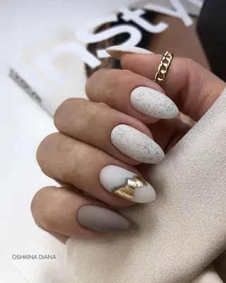 Зимний маникюр на короткие и длинные ногти