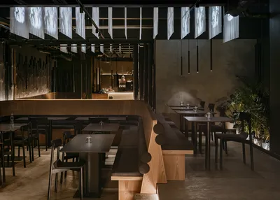 Японское кафе дизайн бар ресторан. Дизайн раменной.
