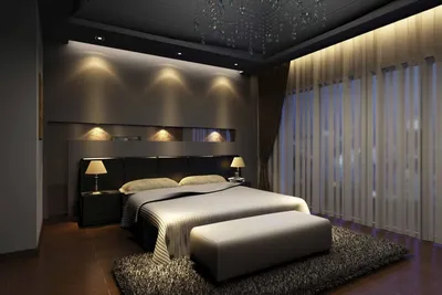 Дизайн потолка в спальне: как создать уют и комфорт [91 фото]