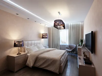 Дизайн потолка в спальне: фото лучших идей декора натяжного матового и  глянцевого с подсветкой потолка в современном стиле своими руками