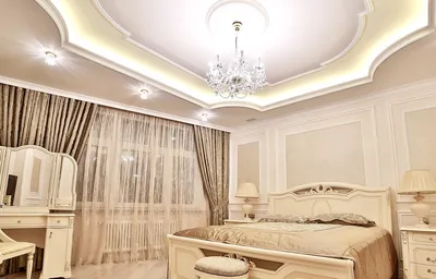Дизайн потолков из гипсокартона фото для спальни фотографии