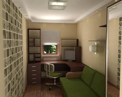 Картинки по запросу дизайн интерьера маленькой комнаты 2 х 4 с рабочим  местом