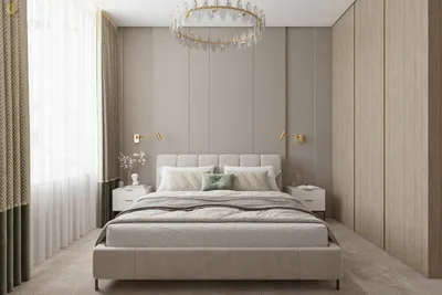 Спальня в квартире: реальные фото примеров зонирования и оформления  современного интерьера