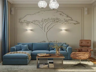 Дизайн стены в гостиной над диваном в современном стиле (56 фото) -  красивые картинки и HD фото