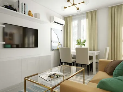 Дизайн студии 25 кв м в современном стиле - проект Mossebo | Планировки  гостиной, Дизайн, Гостиная