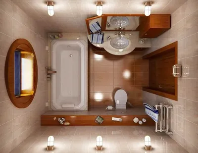 Ремонт ванной комнаты 170х170 под ключ - гарантия 3 года.